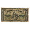 DC-2b-i 1870 Dominion 25-cent Shinplaster, Dickinson-Harington, VG (writing, tears)