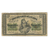 DC-1c 1870 Dominion 25-cent Shinplaster, Dickinson-Harington, VG (stain)