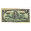 BC-21b-E25a-i 1937 Canada $1 Gordon-Towers, Narrow Pannel, H/A, VF-EF (cut off size)