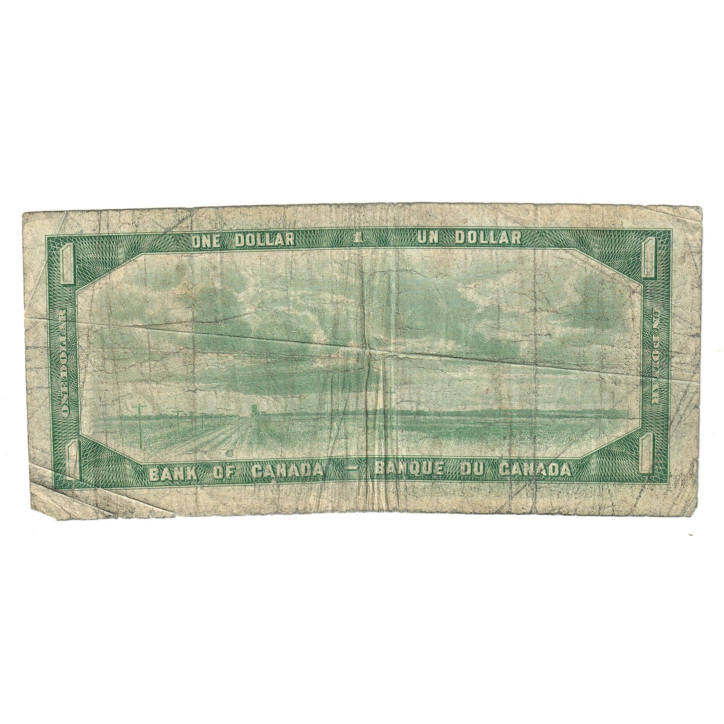 BC-37a 1954 Canada $1 Beattie-Coyne, Neat Number EL9999953, Circulated