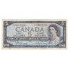 BC-39bA 1954 Canada $5 Beattie-Rasminsky, *I/X, VG-F (writing)