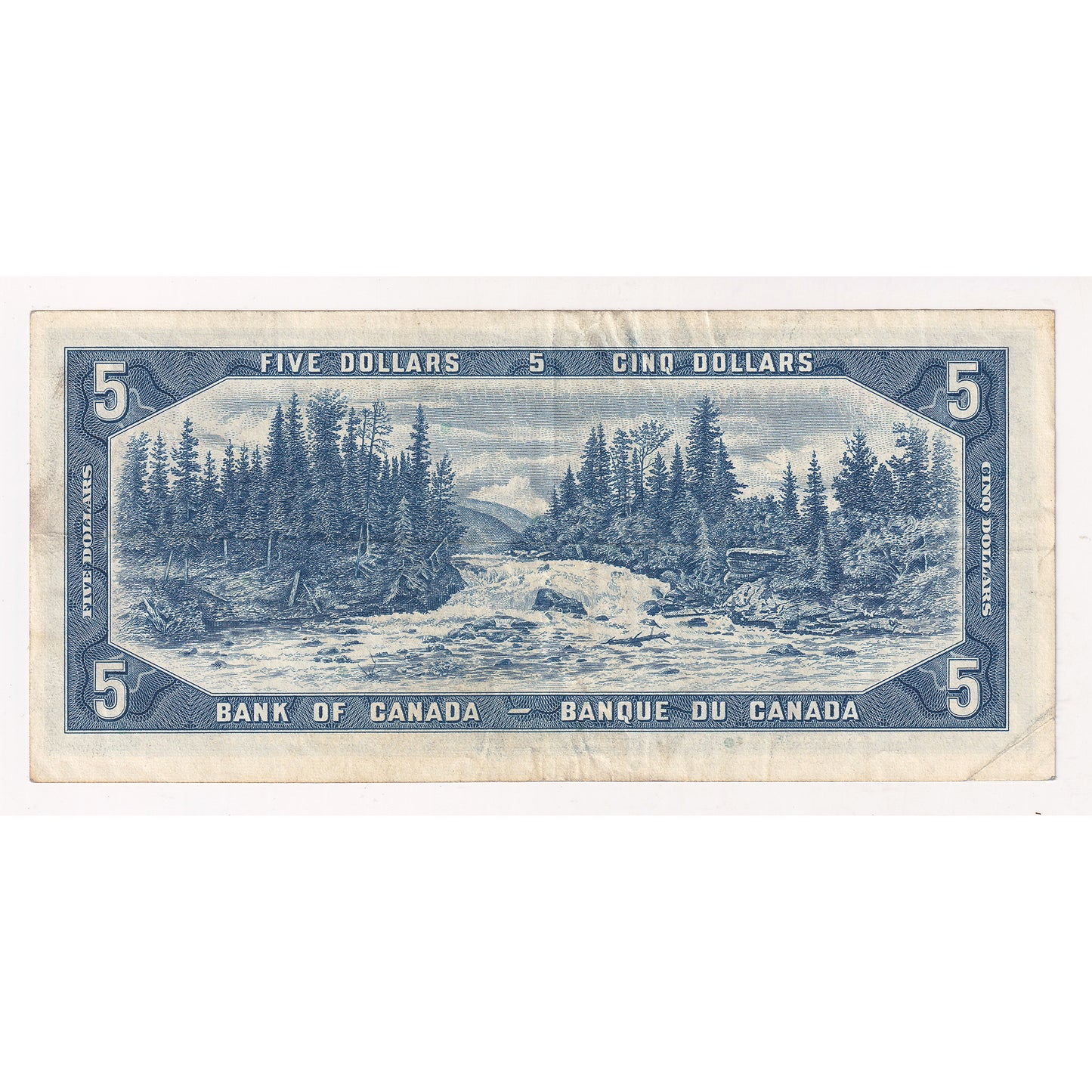 BC-39cA 1954 Canada $5 Bouey-Rasminsky, *R/X Above 7.64M, EF (stamp)