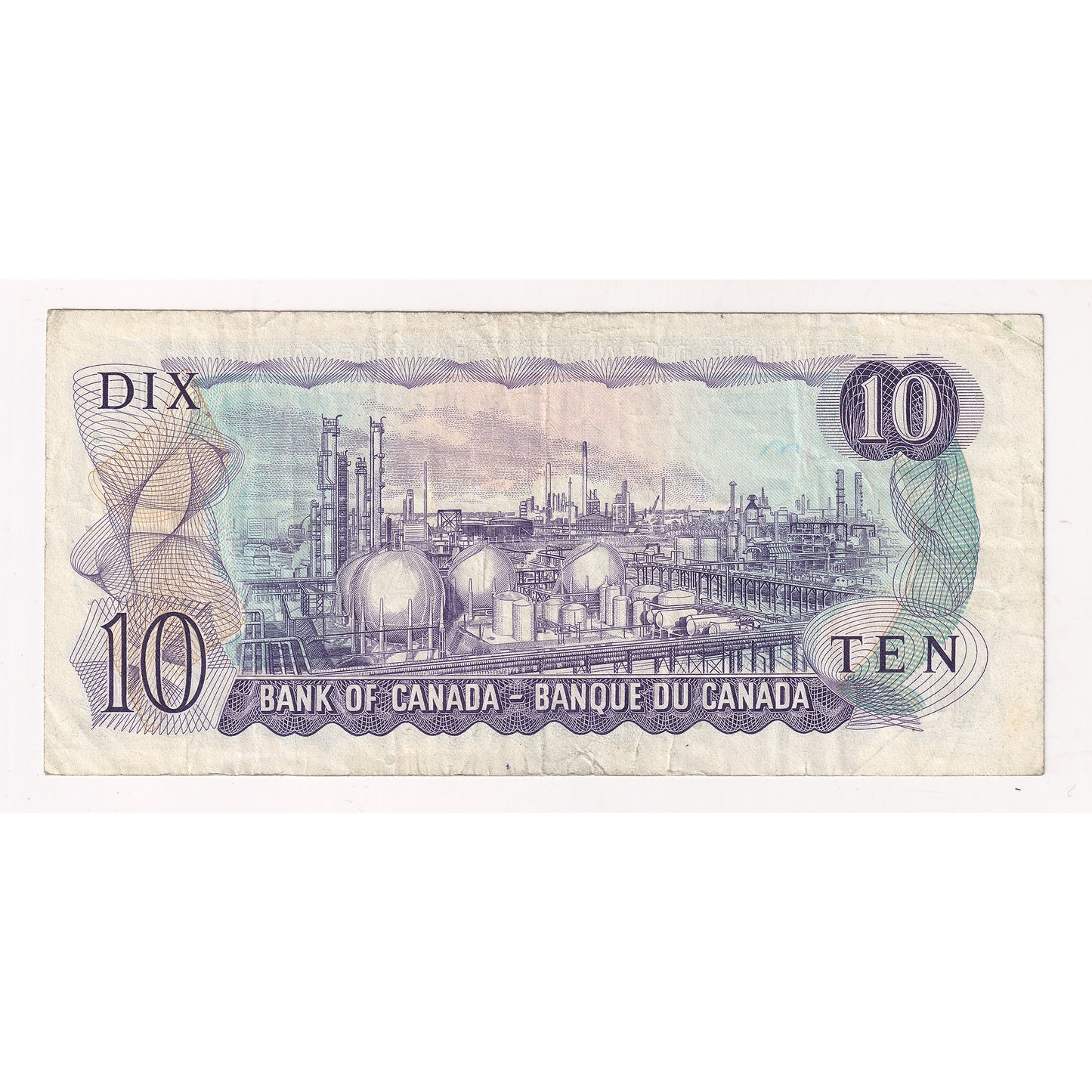 BC-49aA 1971 Canada $10 Beattie-Rasminsky, *DB, F-VF (damaged)