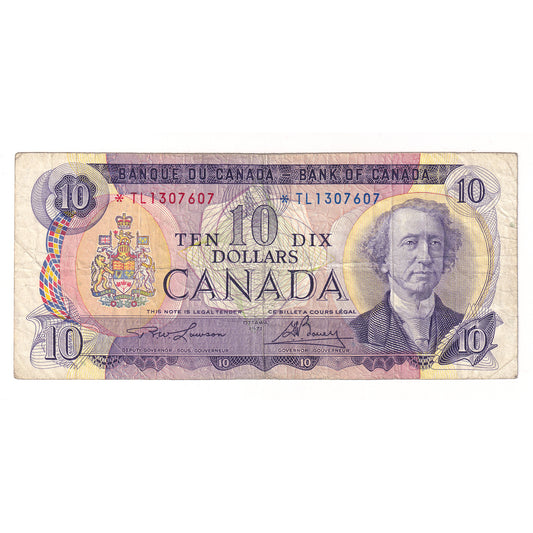 BC-49cA 1971 Canada $10 Lawson-Bouey, *TL, F (writing)