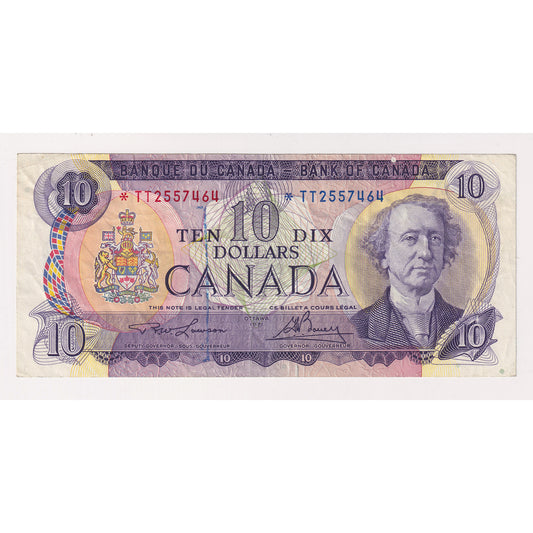 BC-49cA 1971 Canada $10 Lawson-Bouey, *TT, VF (stamp)