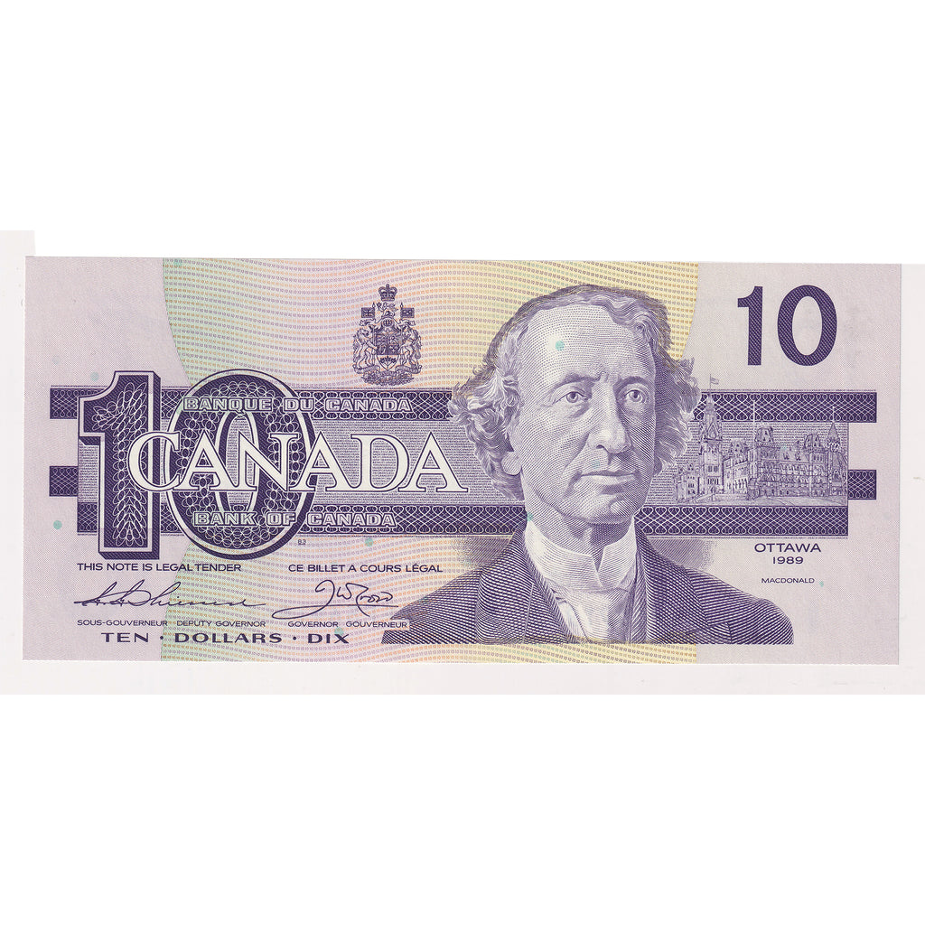 BC-57a 1989 Canada $10 Thiessen-Crow, 4 Digit Radar AEP5691965