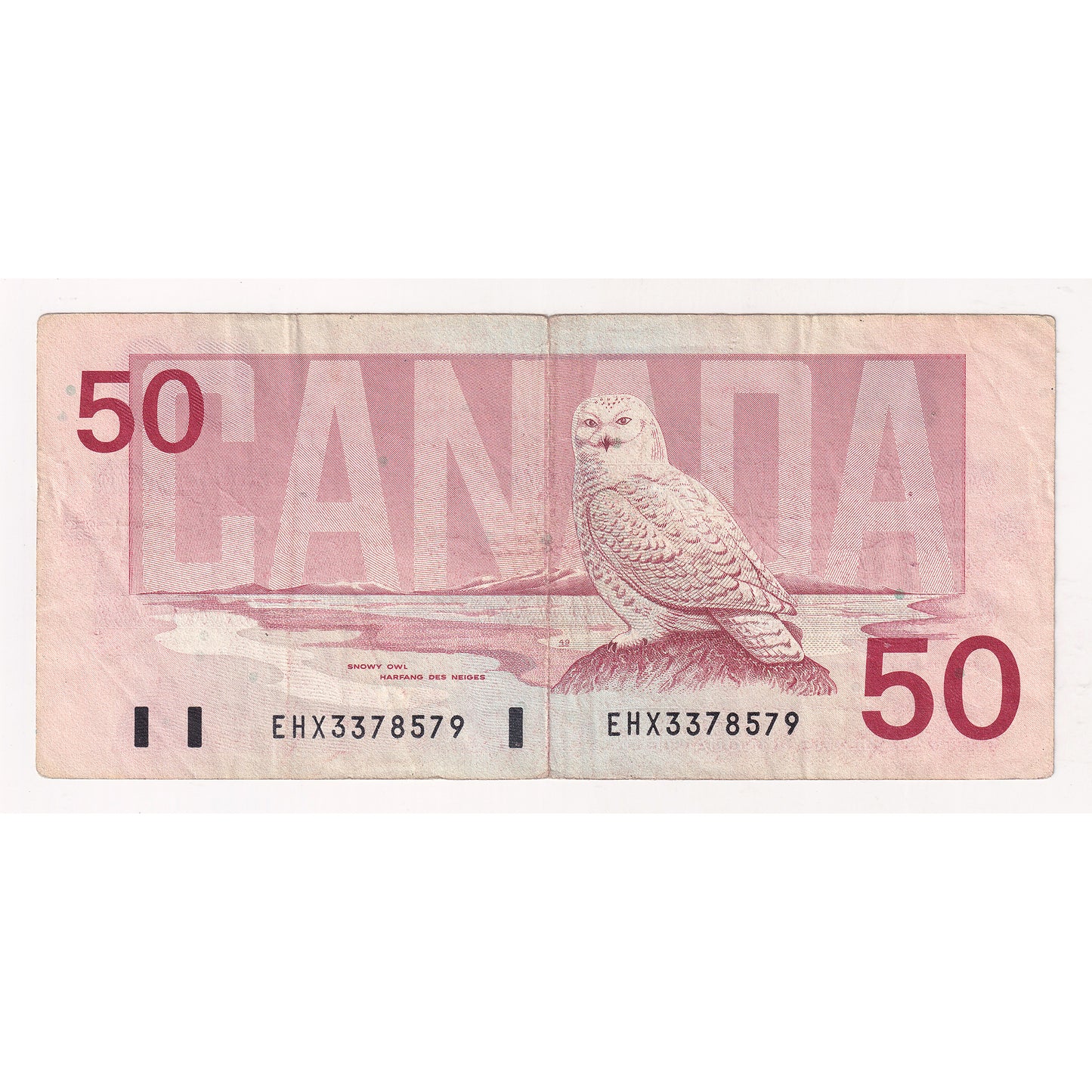 BC-59aA 1988 Canada $50 Thiessen-Crow Replacement, EHX Above 2.1M, Circulated (writing)