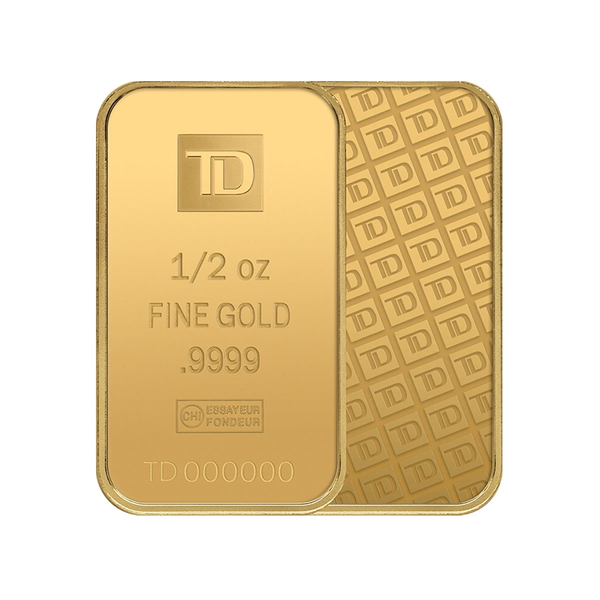 TD Bank 1/2oz. .9999 Fine Gold Bar (TAX exempt) NO Credit Card, Paypal