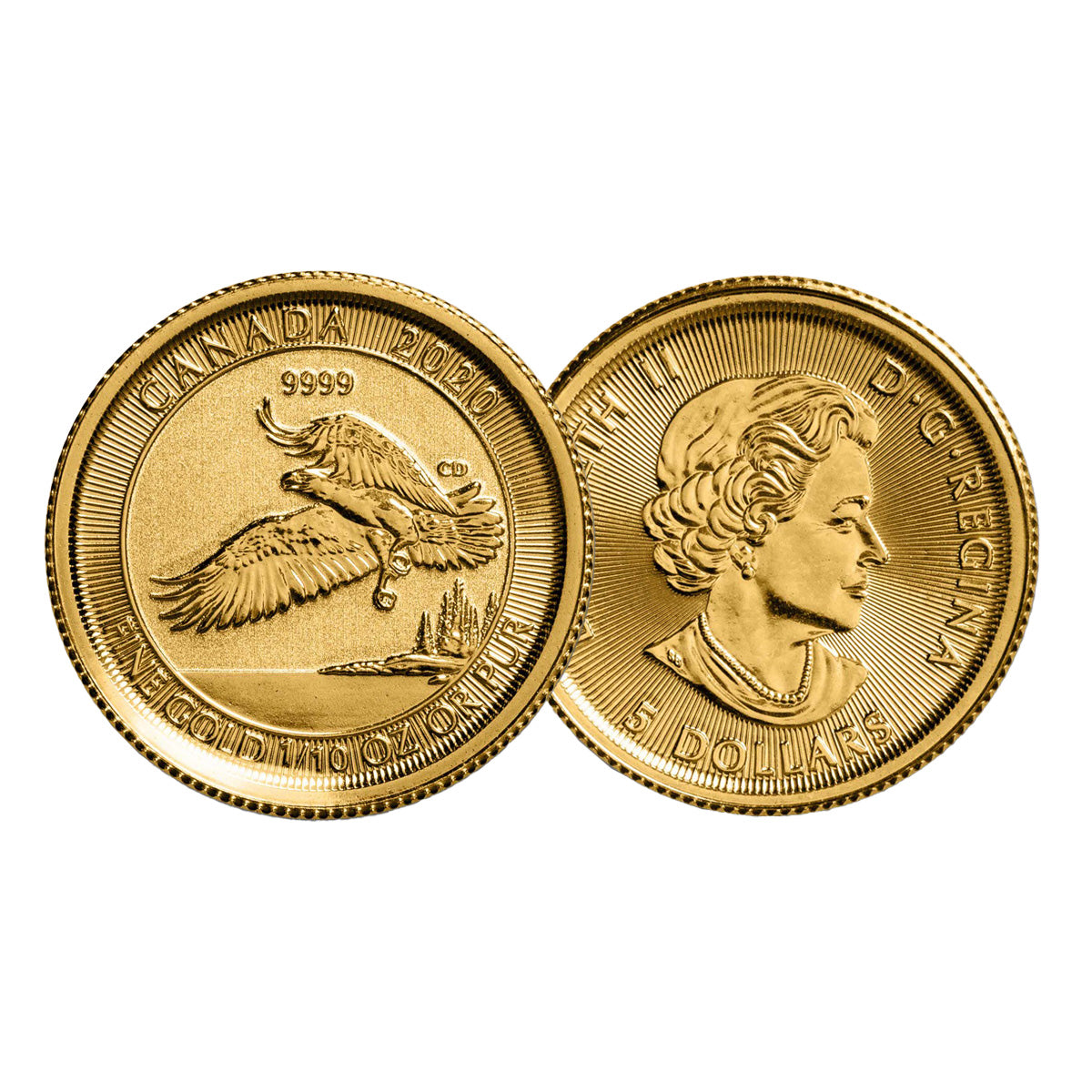 (LPO) 2020 Canada $5 Bald Eagle 1/10oz Gold (TAX Exempt) - NO Credit Card/Paypal