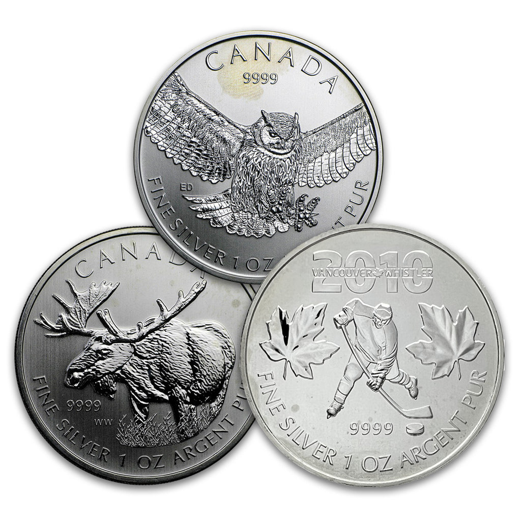 (LPO) Various Design $5 Canada 1oz .9999 Silver Coin (No Tax) Issues - NO Credit Card, Paypal.