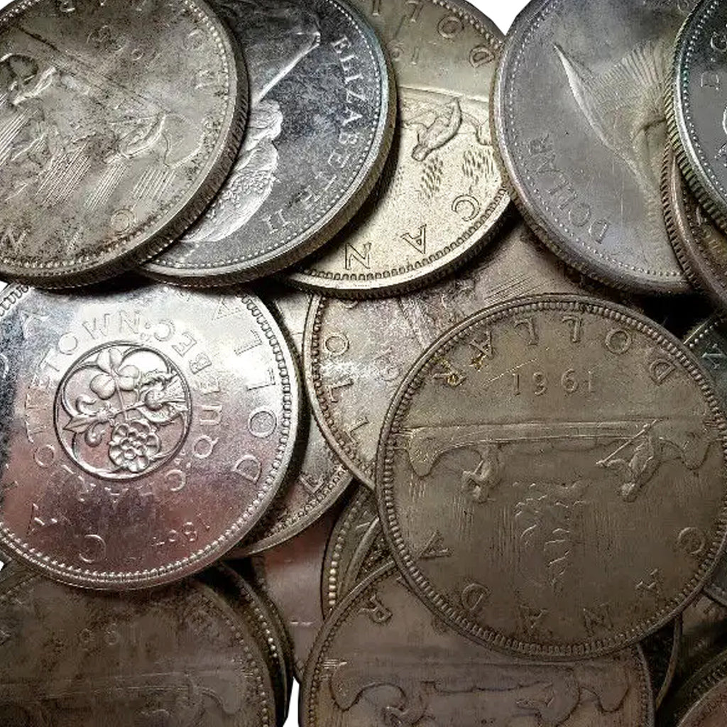(LPO) Scrap DOLLARS - 1967 & Prior Canada Scrap Silver (80% pure) - NO Credit Card, Paypal.