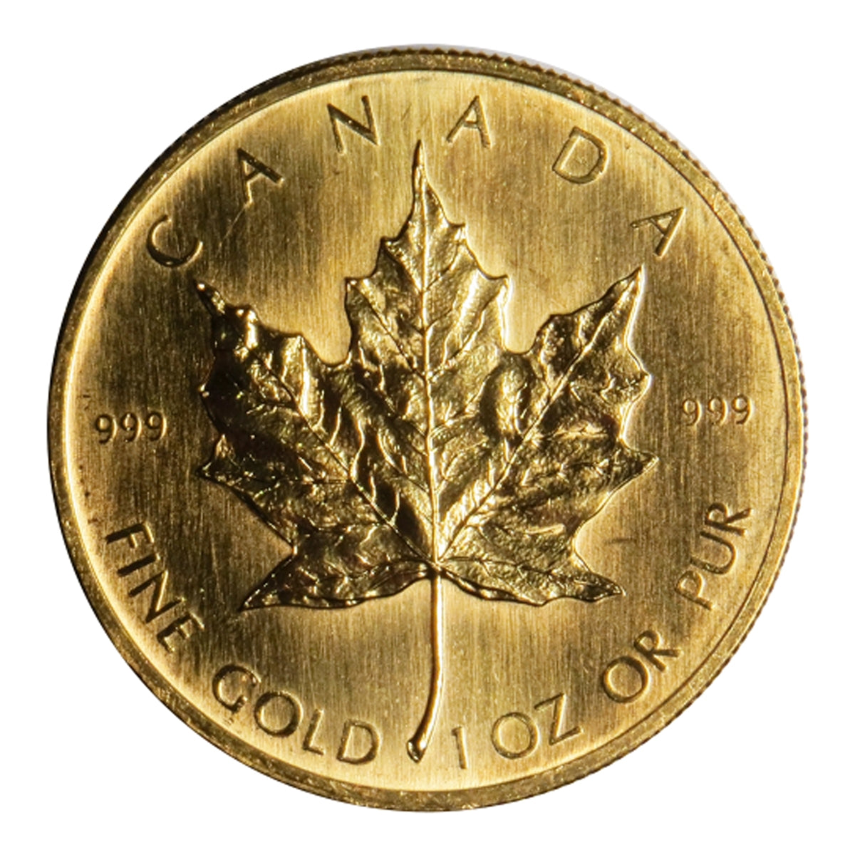(LPO) Canada 1oz. .999 Gold Maple Leaf (3-9's) TAX exempt. Scratches - NO Credit Card, Paypal.