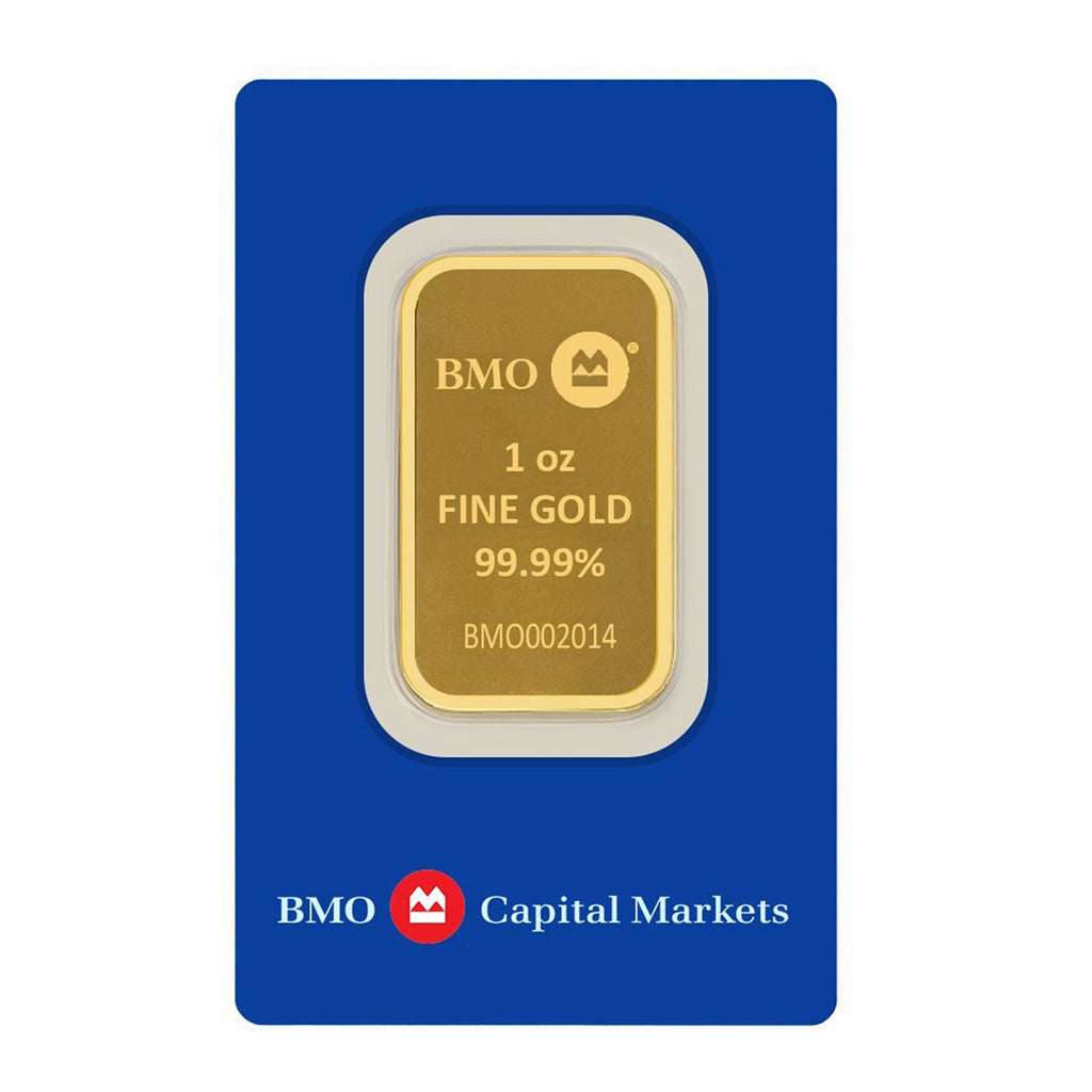 (LPO) Bank of Montreal 1oz. .9999 Fine Gold Bar (Tax Exempt). Scr Packaging  - NO Credit Card, PayPal.