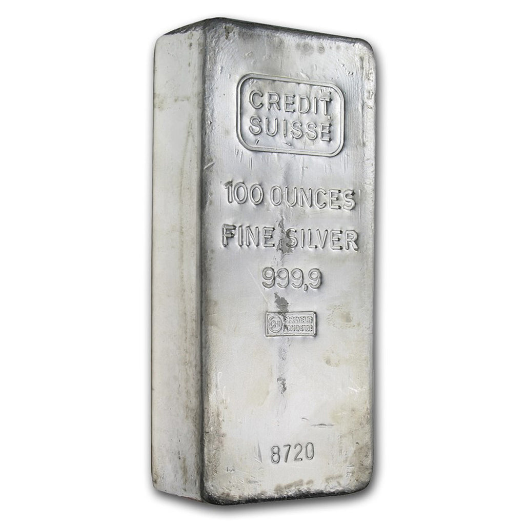 (LPO) Credit Suisse 100oz Silver Bar w COA (No Tax) Issues - No Credit cards/Paypal