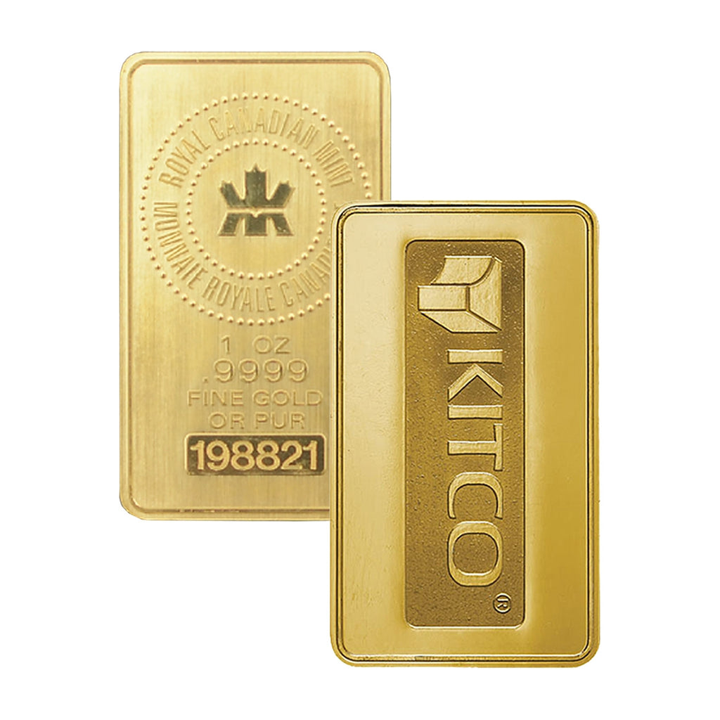 (LPO) Royal Canadian Mint w KITCO Back 1oz. Gold Bar (Tax Exempt). NO Credit Card, PayPal