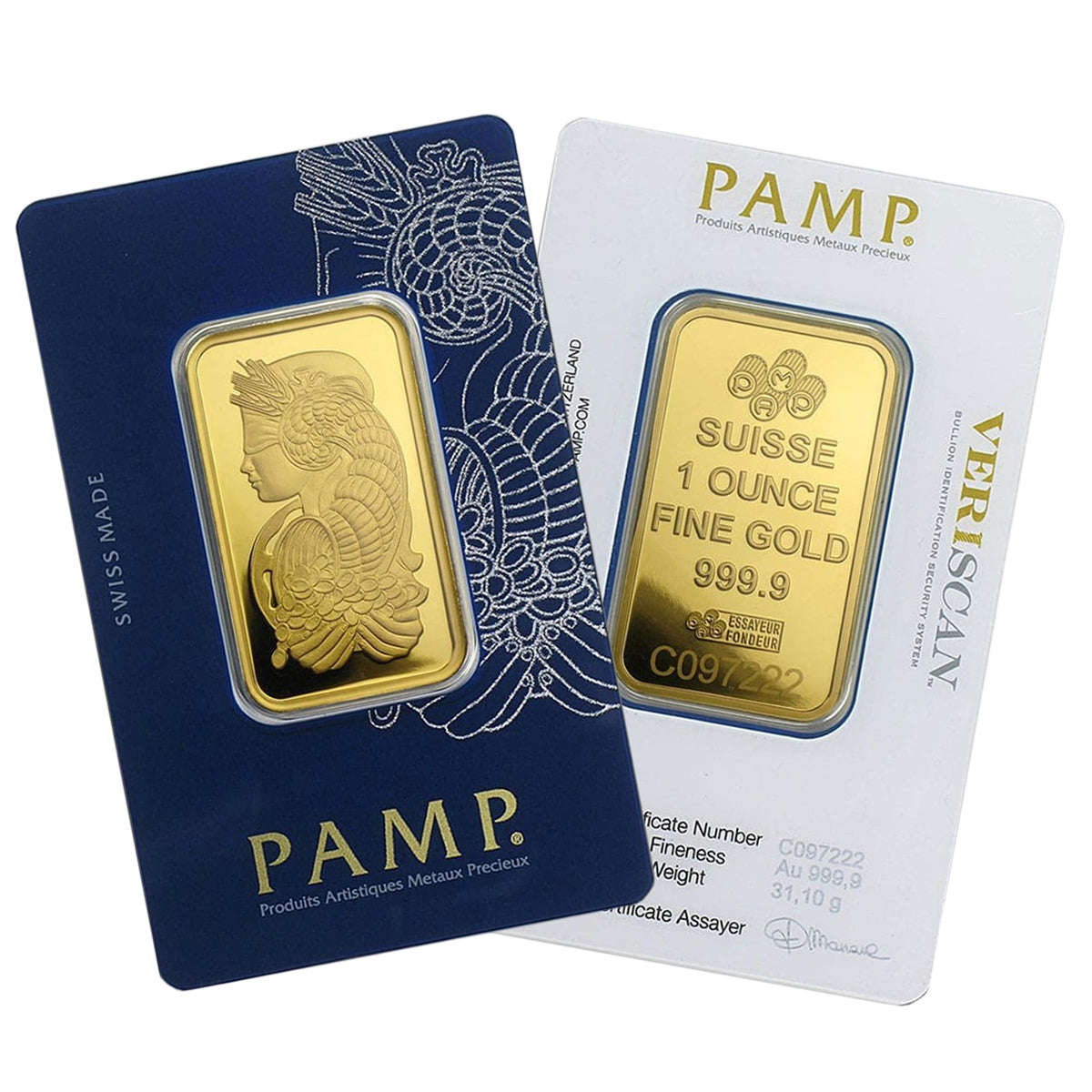(LPO) PAMP Suisse Lady Fortuna 1oz. Gold Bar (TAX Exempt) Package Scuffed - NO Credit Card, Paypal.