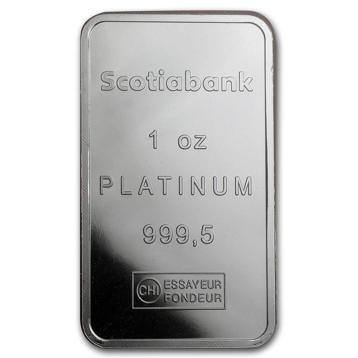 (LPO) Scotiabank 1oz .9995 Fine Platinum Bar (No Tax) Scuffed Packaging - NO Credit Card, Paypal