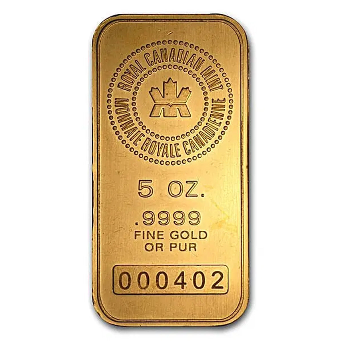 (LPO) Royal Canadian Mint 5oz. 9999 Fine Gold Bar (No Tax) NO Credit Card/Paypal - Issues
