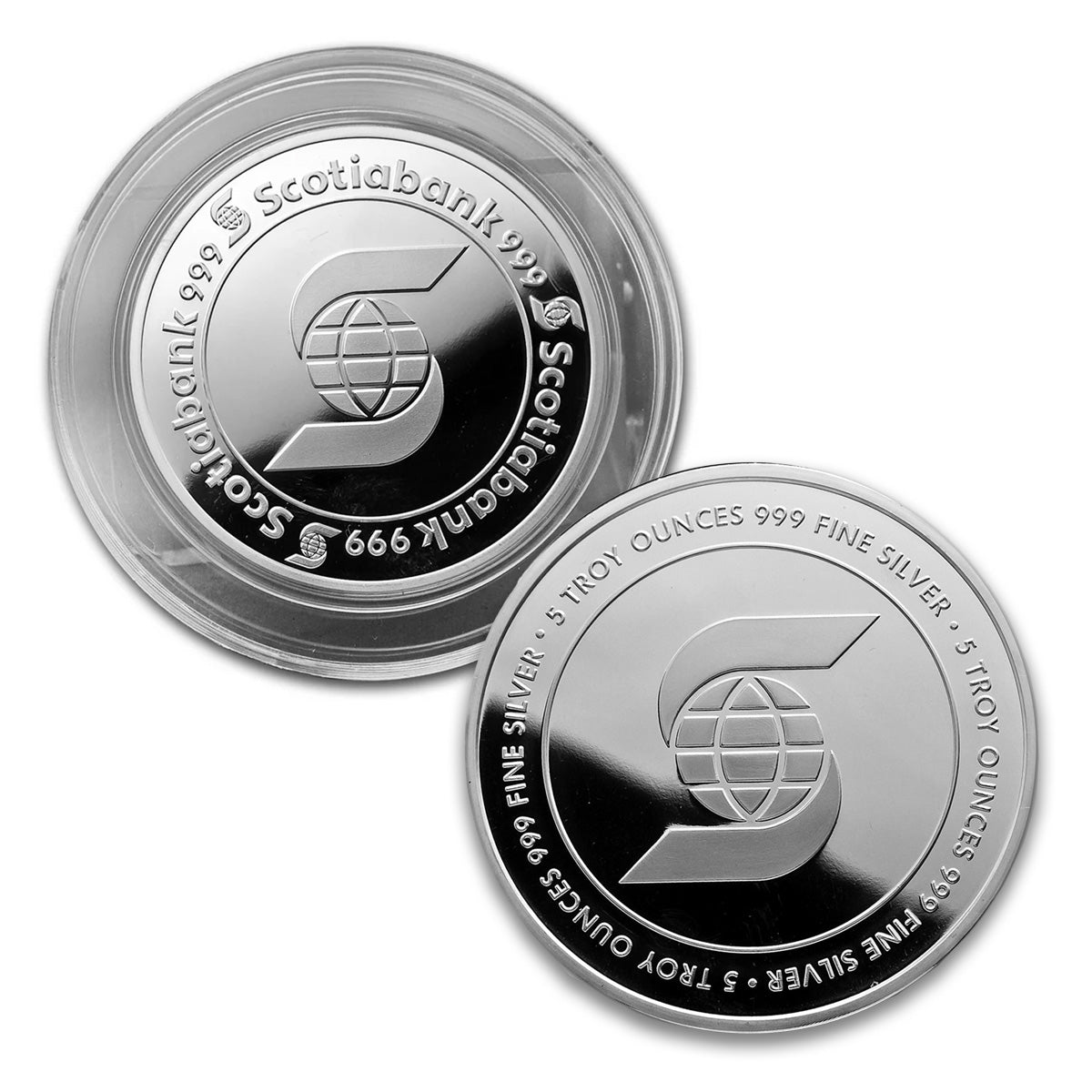 (LPO) Scotiabank 5oz .999 Fine Silver Round (No Tax) - NO Credit Card/Paypal