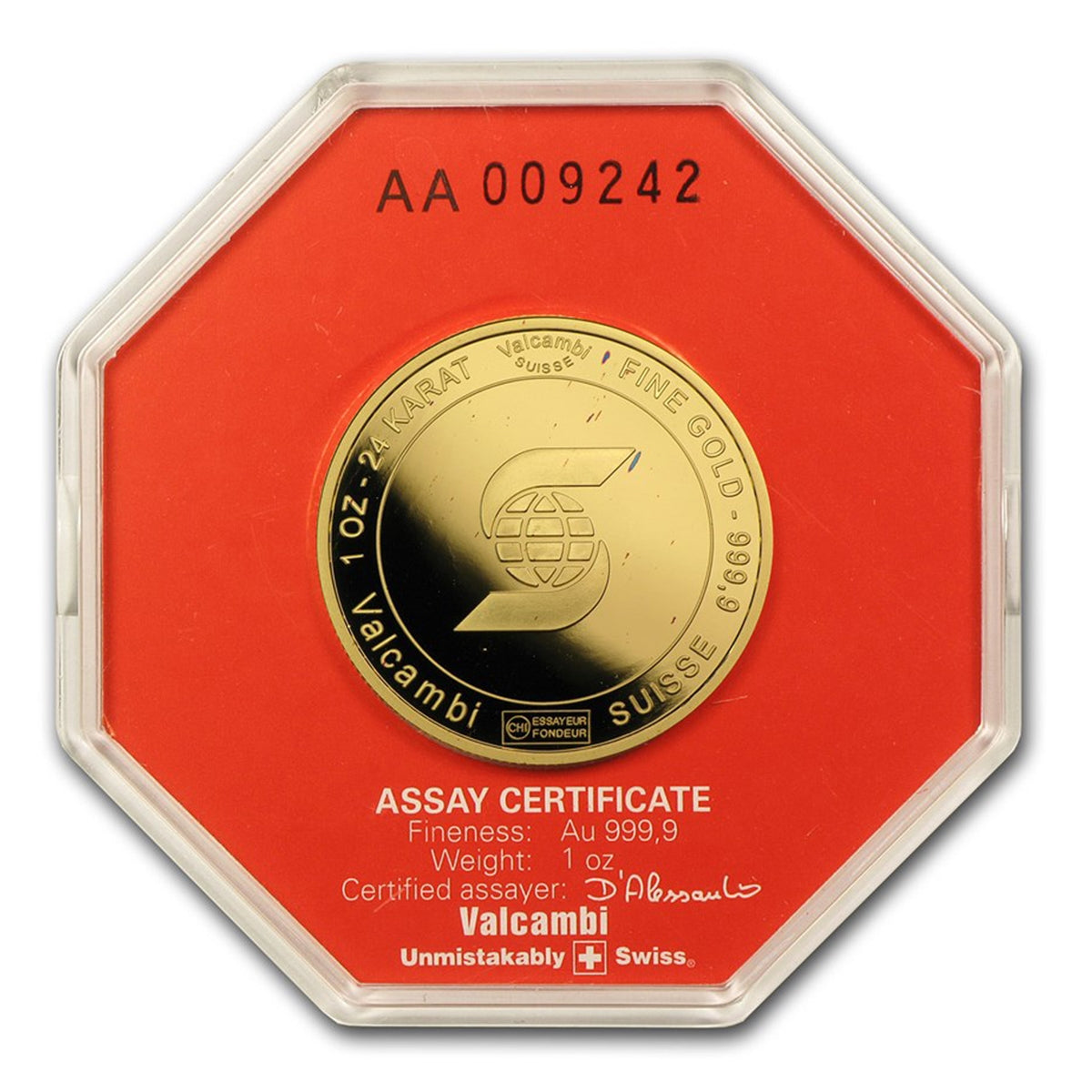 (LPO) Valcambi Suisse/Scotiabank 1oz. Gold Round (TAX Exempt) - Scr. Holder NO Credit Card/Paypal
