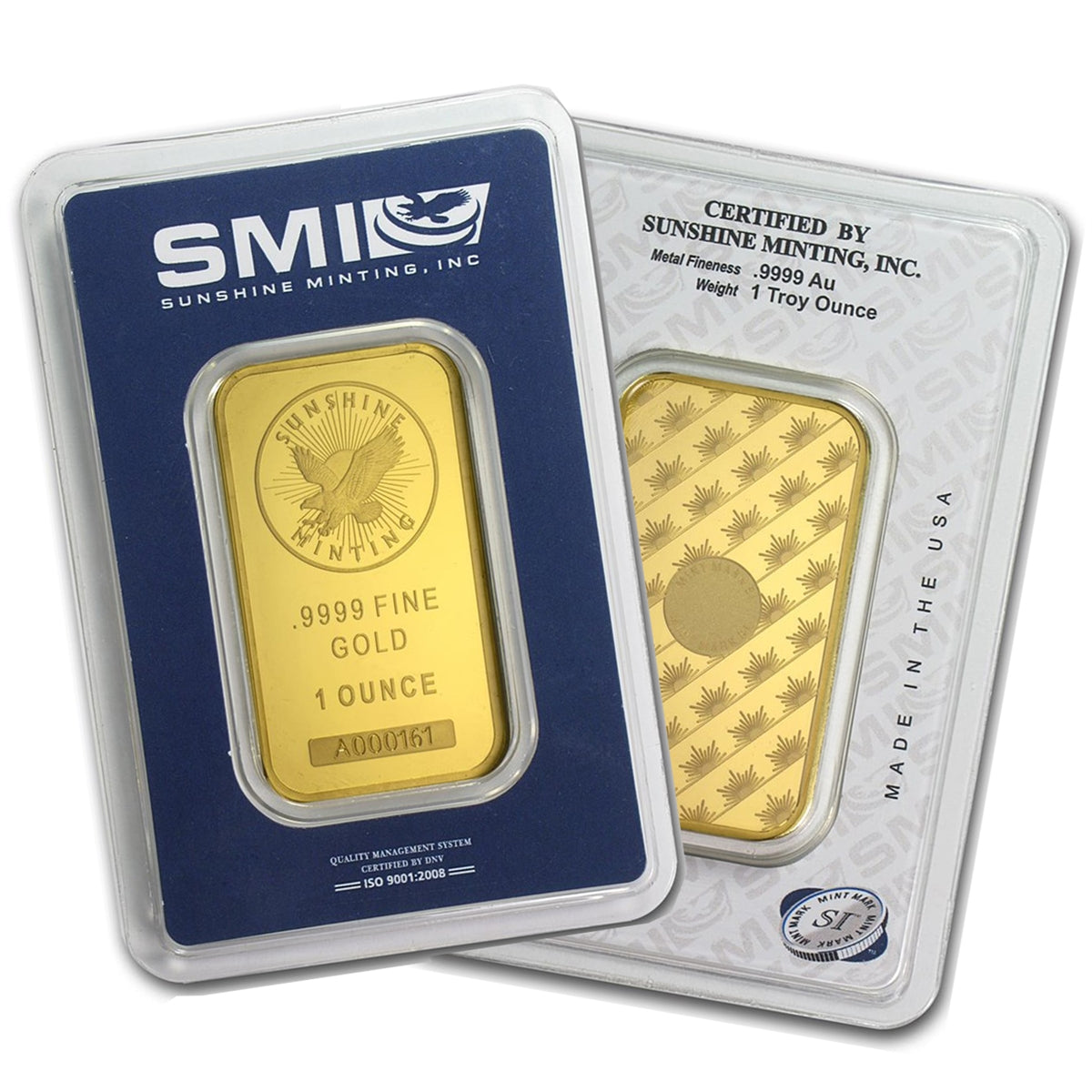 (LPO) Sunshine Mint 1oz. .9999 Gold Bar (TAX exempt) Scr. Packaging - NO Credit Card, Paypal