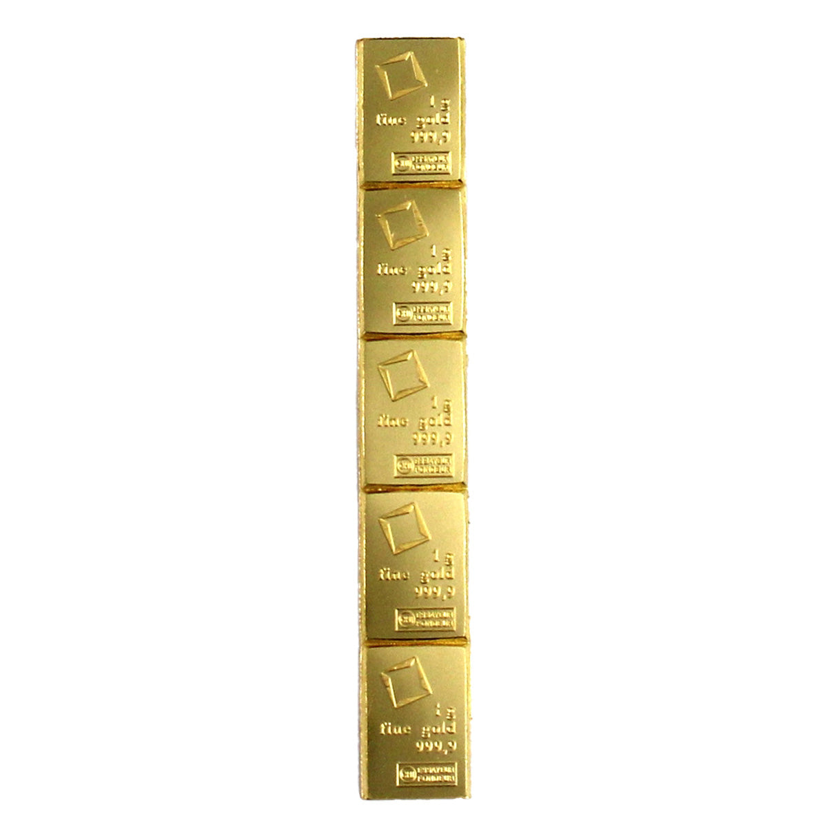 (LPO) 5x 1g Valcambi Suisse Gold Bars, 5pcs (No Tax) -  NO Credit Card, Paypal.