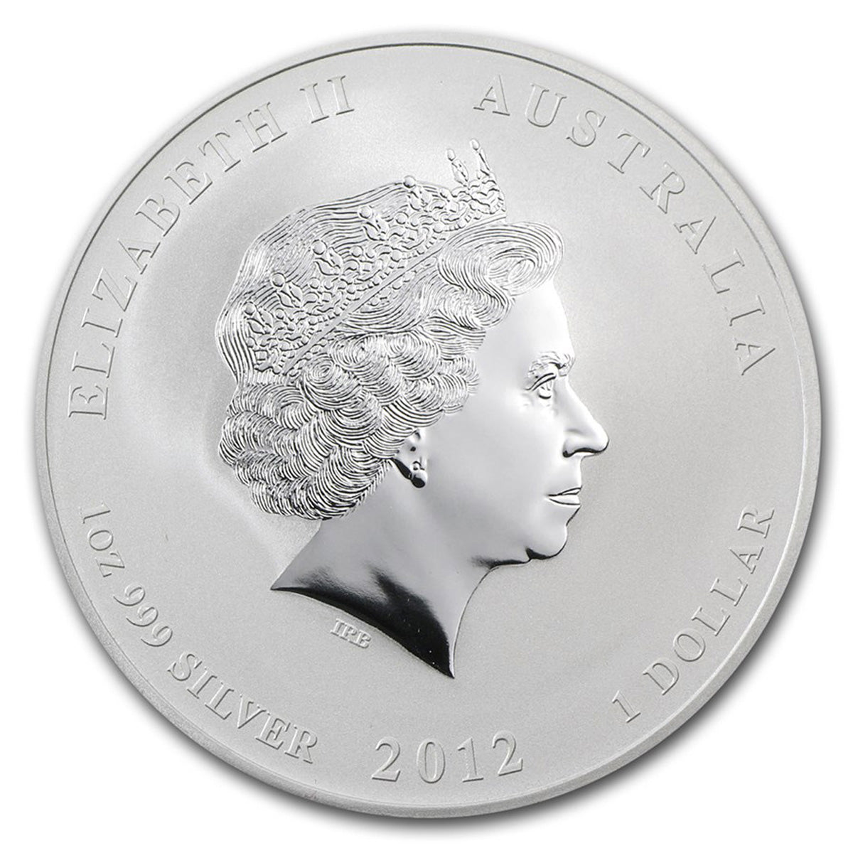 (LPO) 2012 $1 Lion Privy Mark Year of the Dragon 1oz. Silver (No Tax) - NO Credit Card, Paypal.