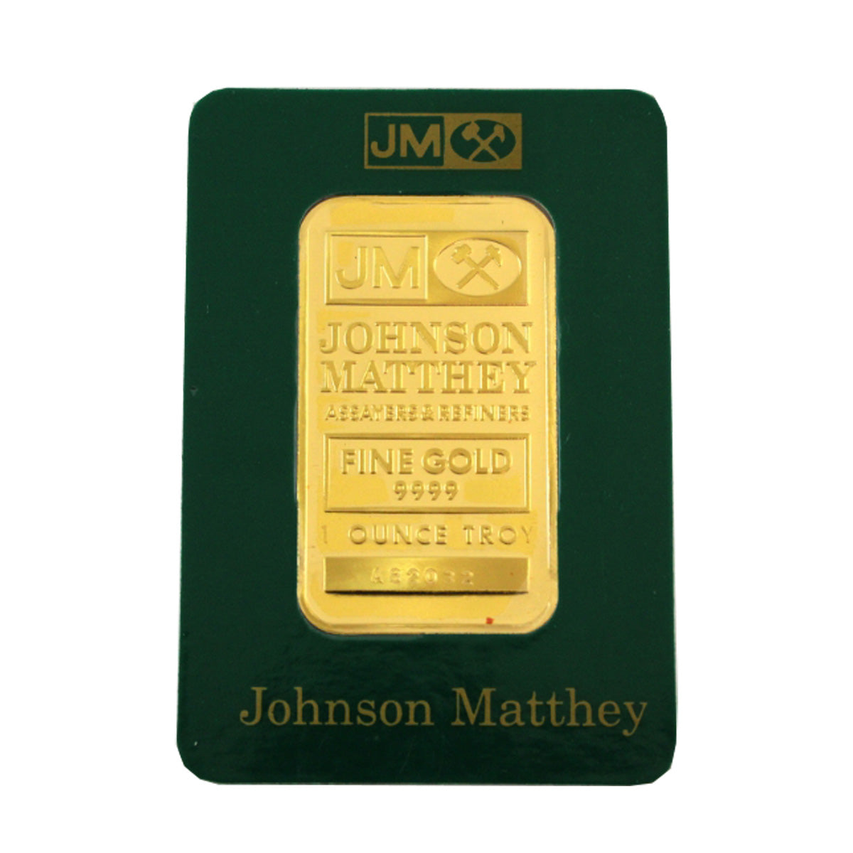 (LPO) Vintage Johnson Matthey 1oz Gold Bar in Green Assay (No Tax) - NO Credit Card/Paypal