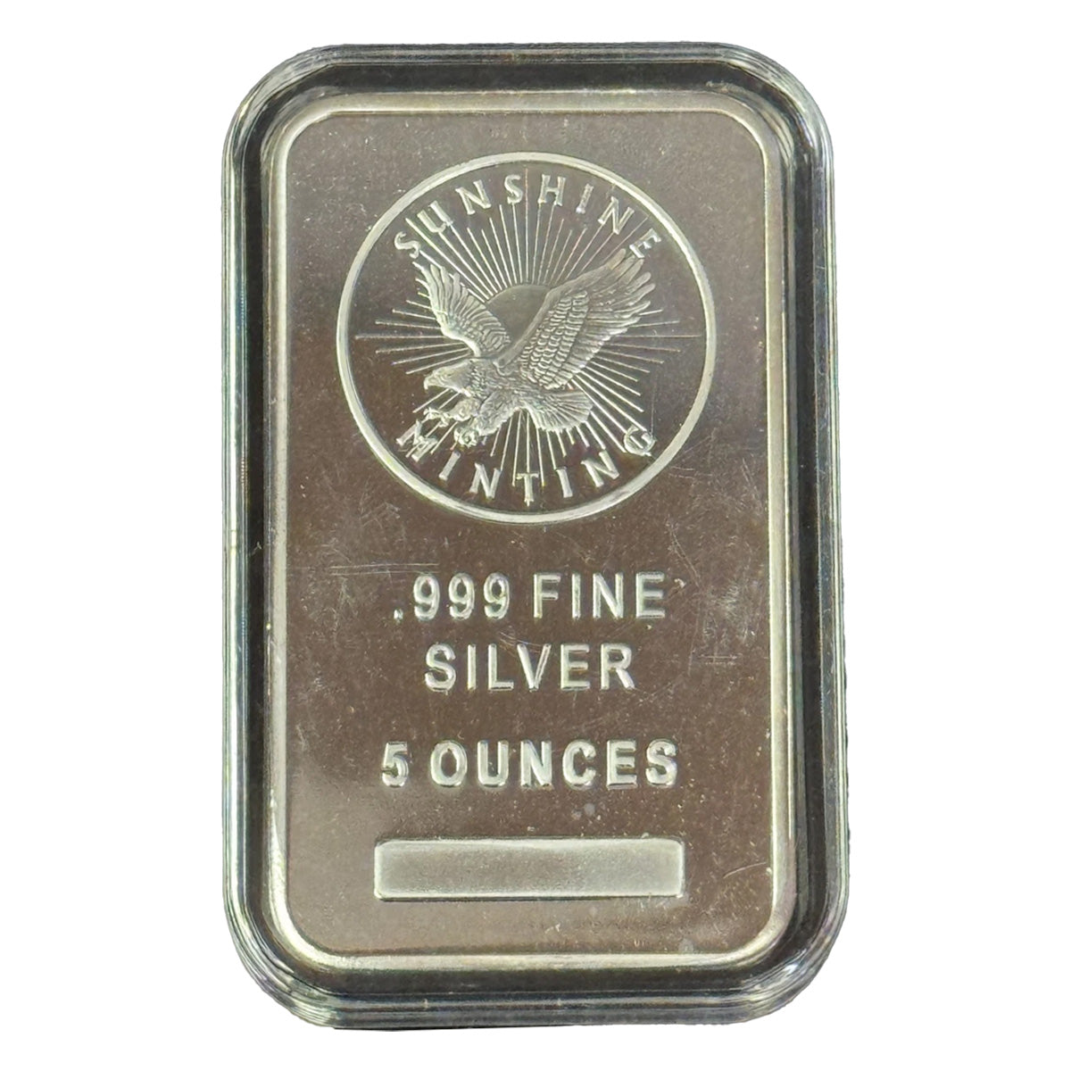 (LPO) Sunshine 5oz Silver Bar in Capsule (Tax Exempt) Flaws - NO Credit Card/Paypal