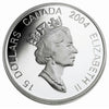 2004 Canada $15 Year of the Monkey Sterling Silver & Gold Plated Cameo (lightly toned)