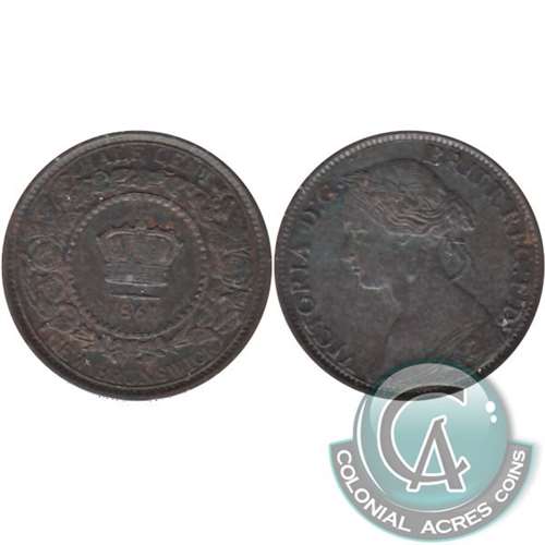1861 New Brunswick 1/2 Cent VF-EF (VF30) $