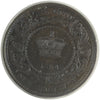 1864 Short 6 New Brunswick 1-cent ICCS Certified AU55