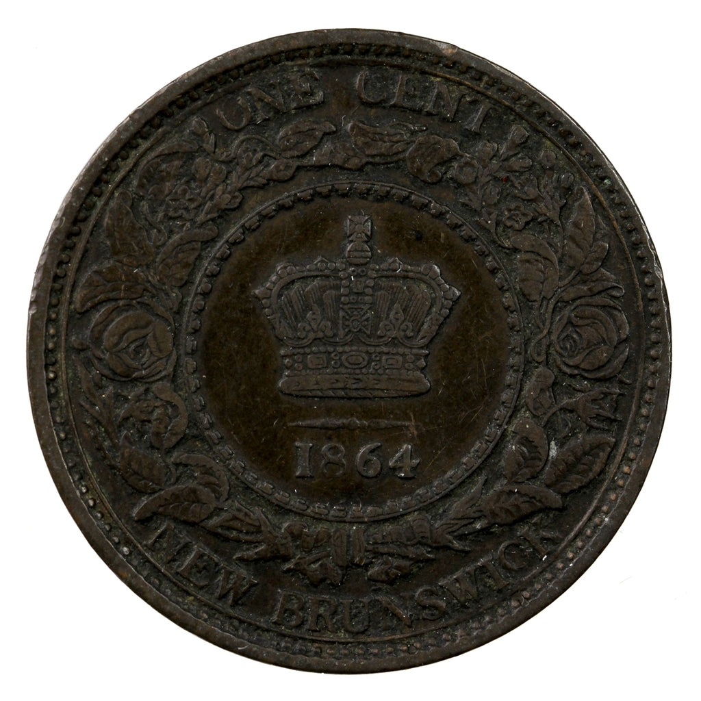 1864 Tall 6 New Brunswick 1-cent Very Fine (VF20)