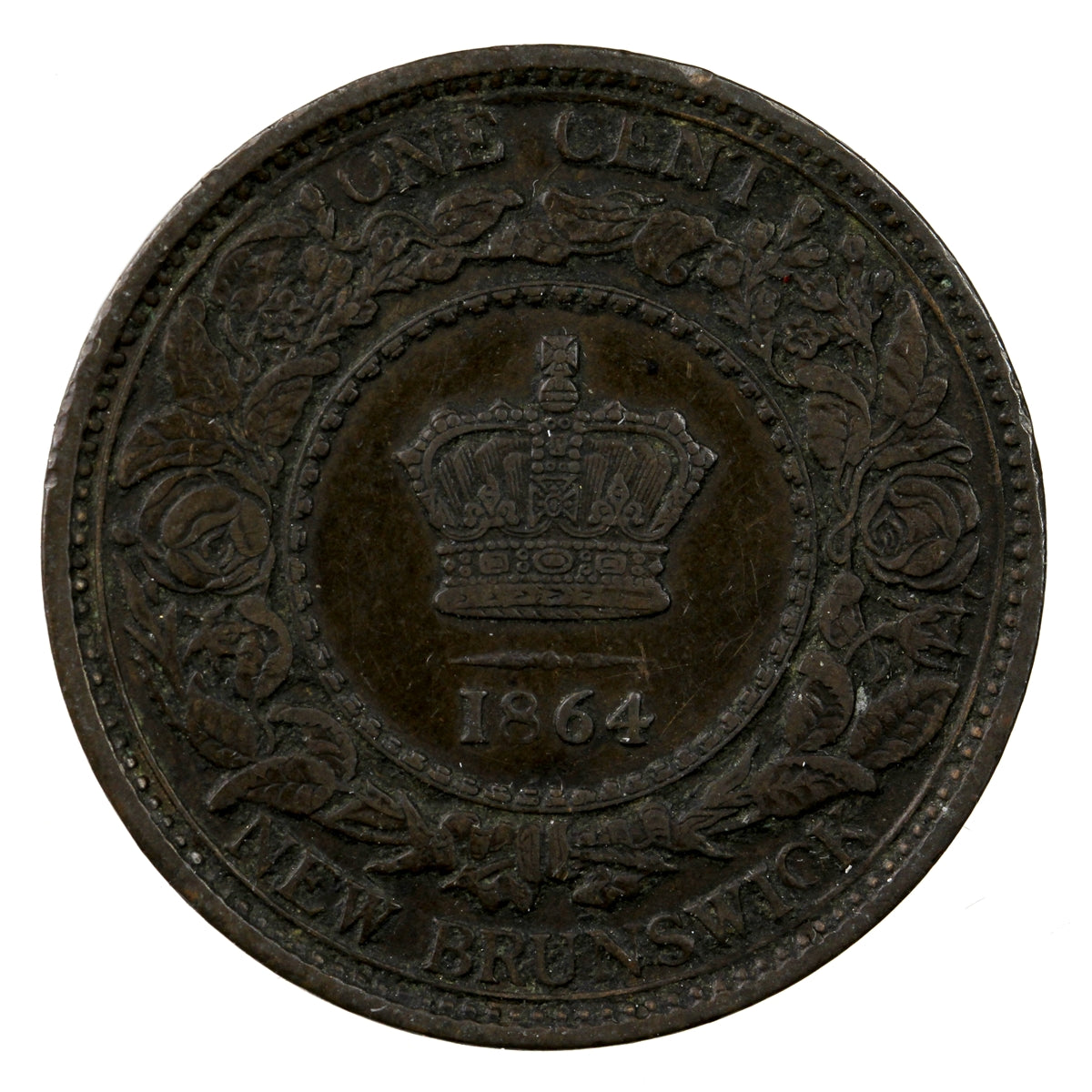 1864 Tall 6 New Brunswick 1-cent Very Fine (VF20)