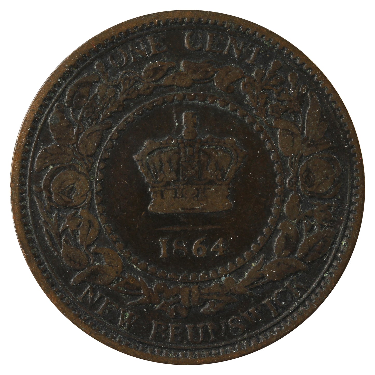 1864 Tall 6 New Brunswick 1-cent Very Good (VG8)