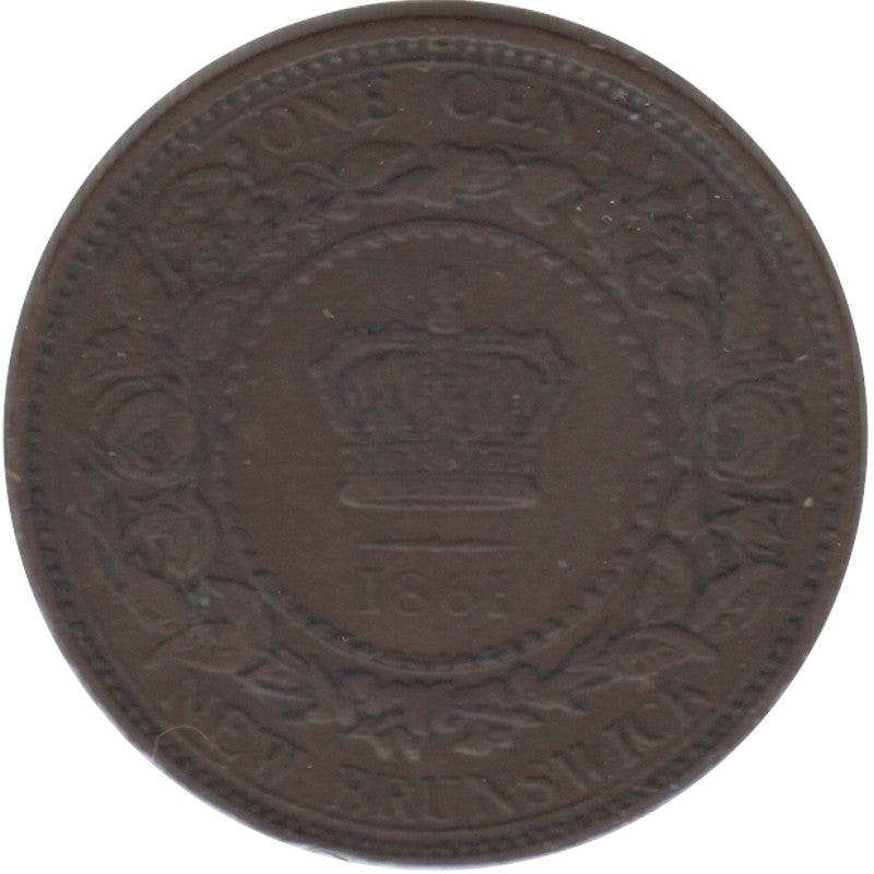1861 New Brunswick 1-cent VF-EF (VF30)