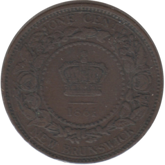 1861 New Brunswick 1-cent VF-EF (VF30)