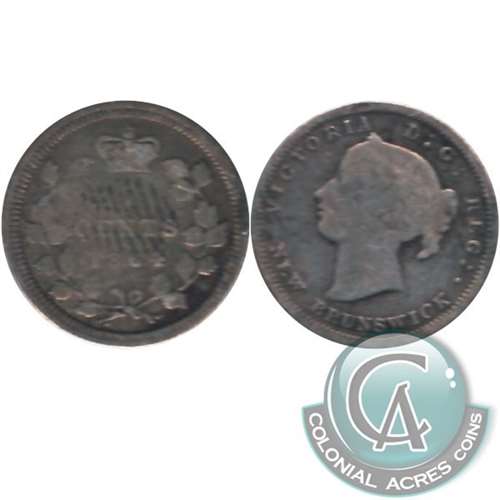 1864 Small 6 New Brunswick 5-cents Good (G4) $