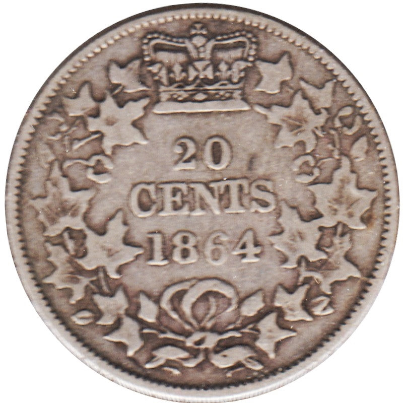 1864 New Brunswick 20-cents Fine (F12)