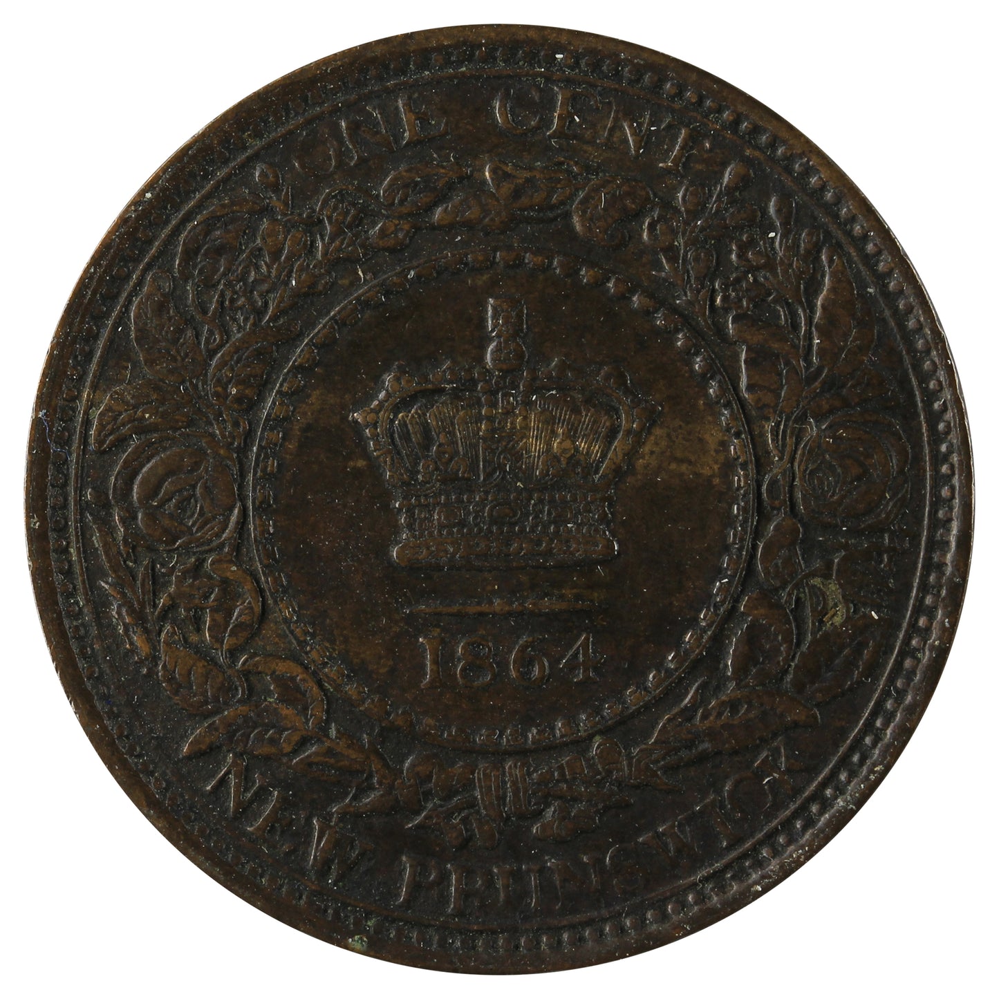 1864 Tall 6 New Brunswick 1-cent Extra Fine (EF40) $