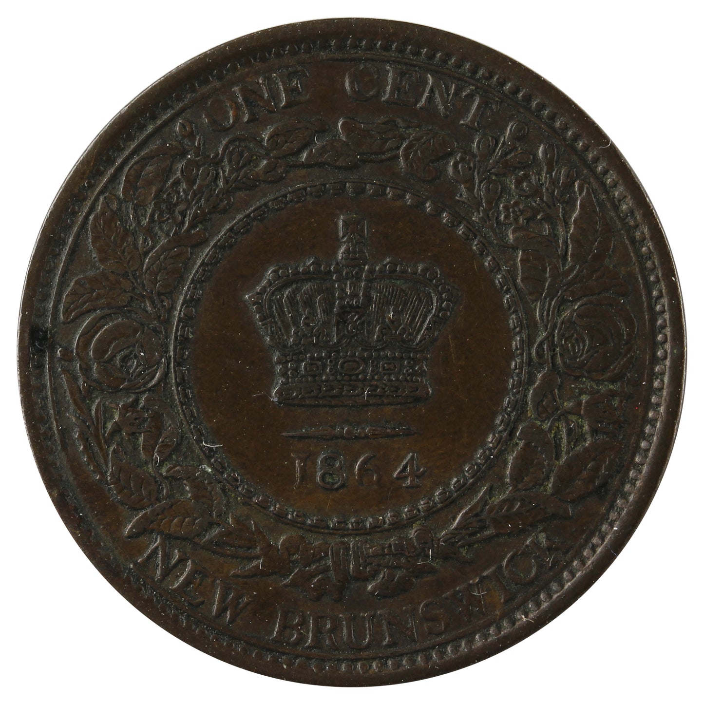 1864 Short 6 New Brunswick 1-cent EF-AU (EF45) $