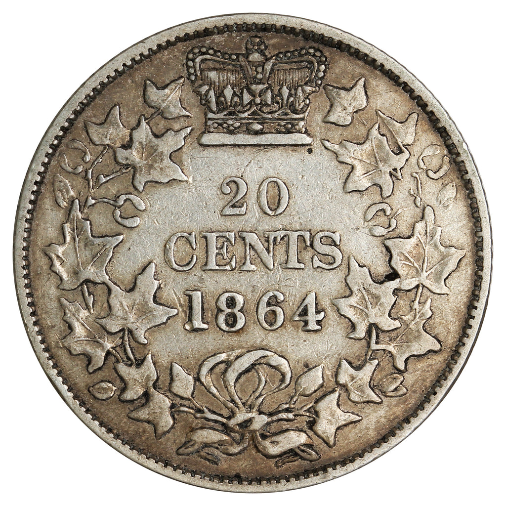 1864 New Brunswick 20-cents Very Fine (VF20) $