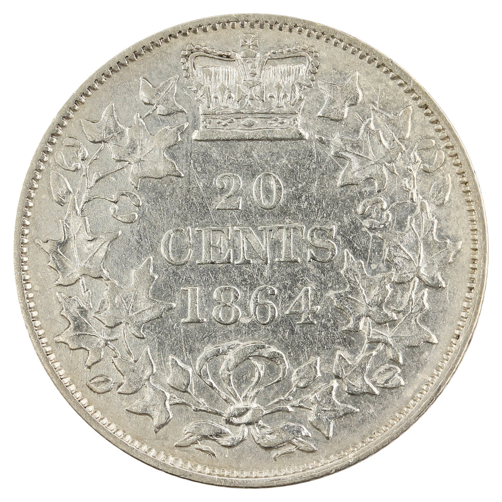 1864 New Brunswick 20-cents VF-EF (VF30) $