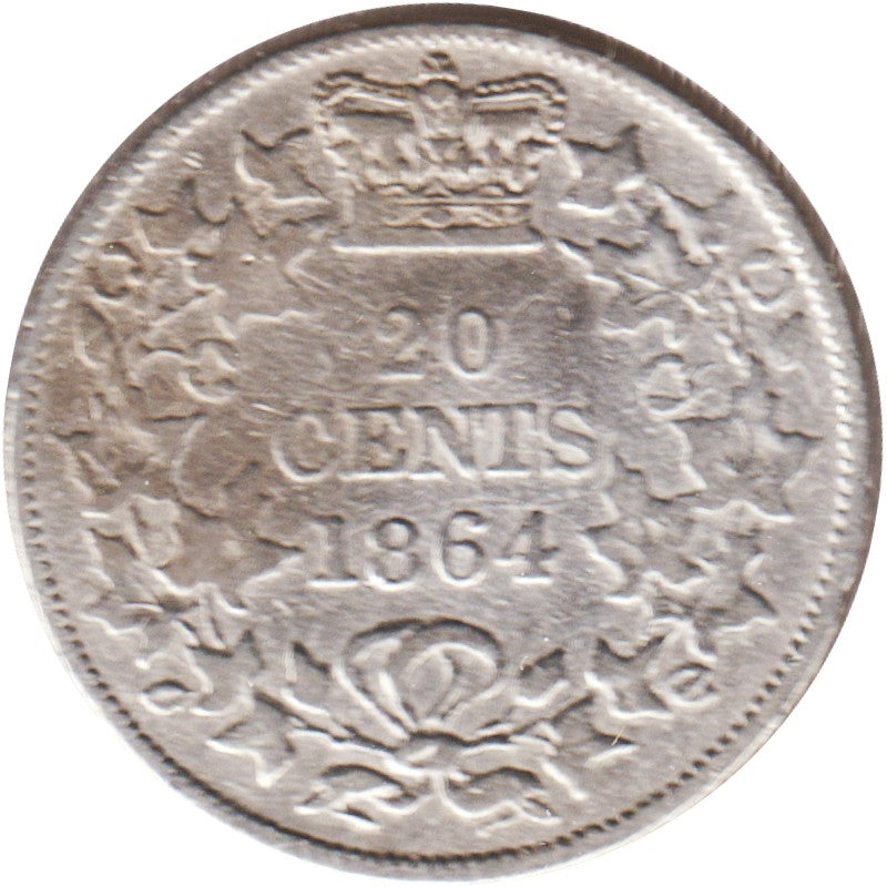1864 New Brunswick 20-cents VG-F (VG10)