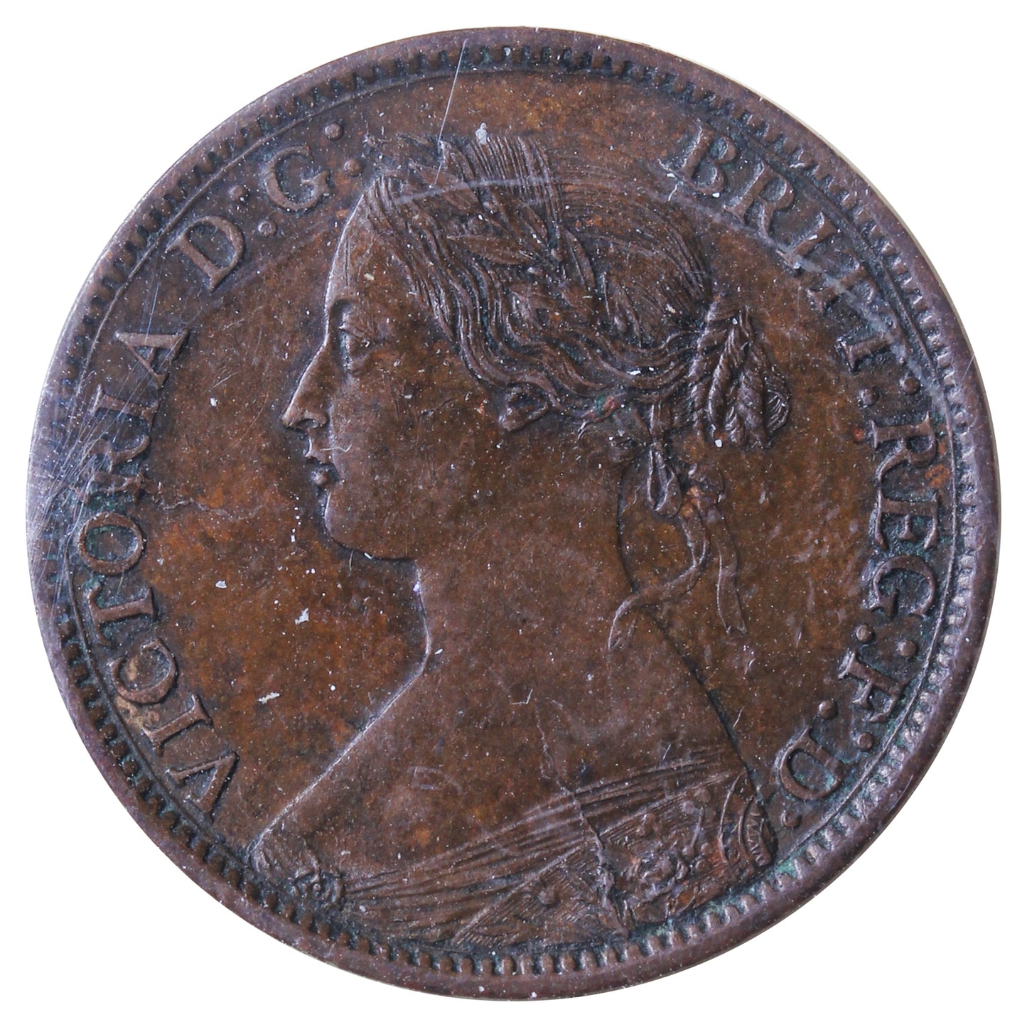 1861 Nova Scotia 1/2 Cent ICCS Certified AU55