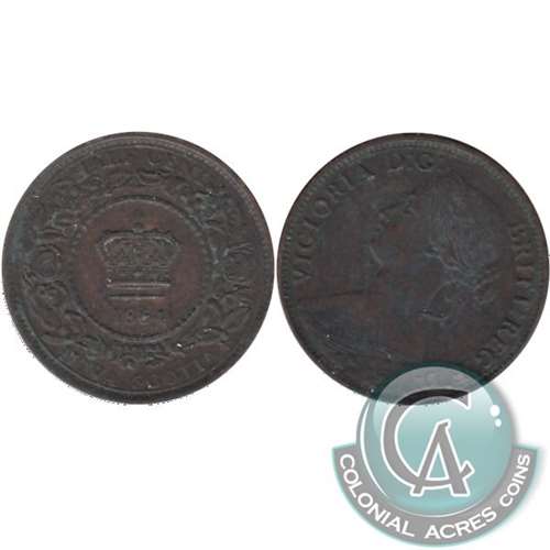 1864 Nova Scotia 1/2 Cent VF-EF (VF30)