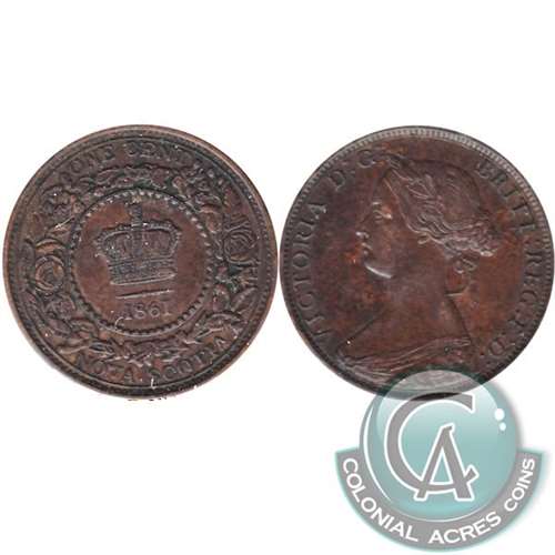 1861 Large Bud Nova Scotia 1-cent Extra Fine (EF40)