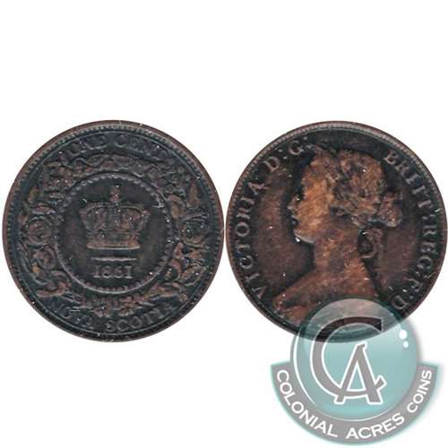 1861 Large Bud Nova Scotia 1-cent Fine (F12)