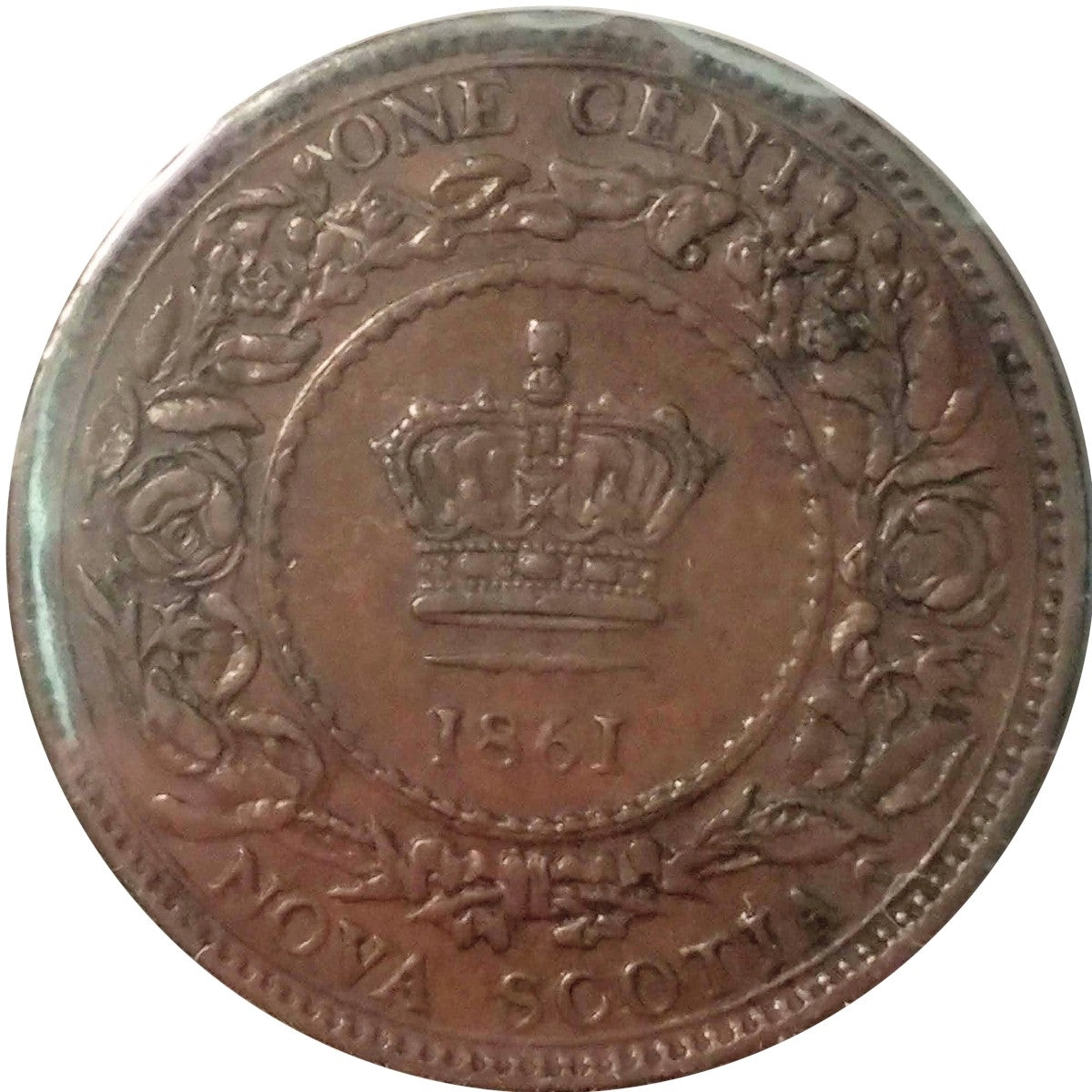 1861 Small Bud Nova Scotia 1-cent EF-AU (EF45) $