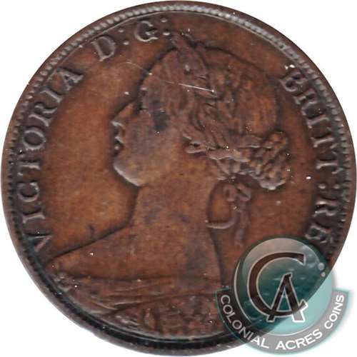 1861 Small Bud Nova Scotia 1-cent F-VF (F15)